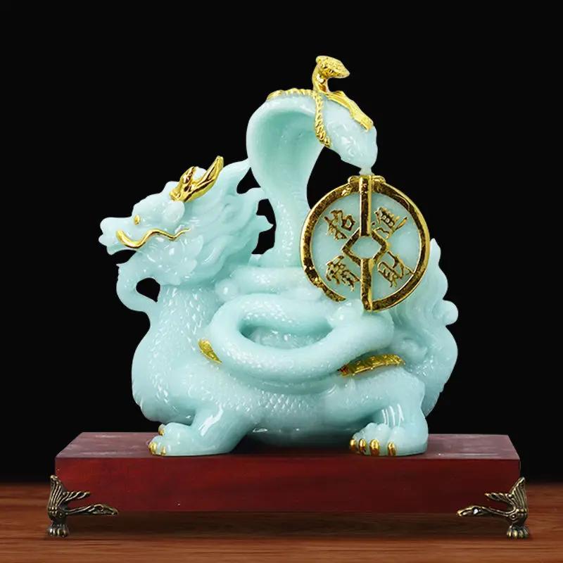 Chinese Style Xuanwu Divine Beast Ornament Dragon Turtle Turtle Snake Square Position Divine Beast Living Room TV  Office Craft