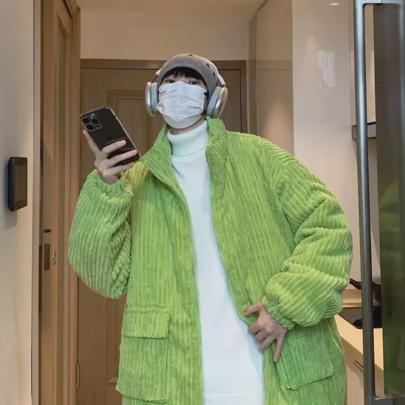 Trendy Men's Japanese Retro Corduroy Jacket - Cool, Casual Streetwear for Autumn and Winter