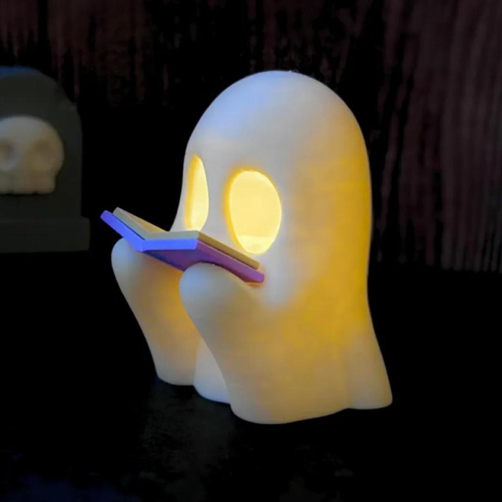 Reading Book Indoor Halloween Decorations Cute Can cast hazy shadows with lighting creative reading ghost desktop small ornament