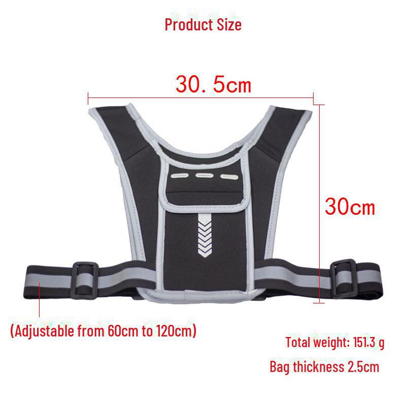 Unisex Outdoor Running and Mountaineering Chest Backpack with Water Bottle Holder and Phone Pocket