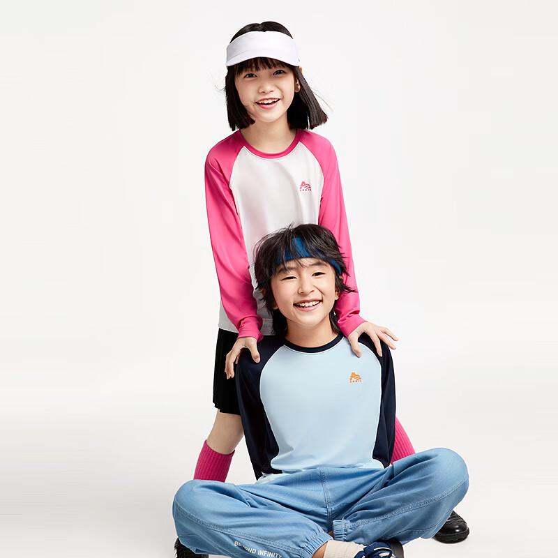 Annil Kids' Color Block Sporty Long Sleeve T-Shirt