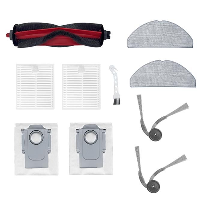 10 Pièces pour Robot Balayeur pour Roborock Q7 TF/Q7 TF+, Accessoires, Rouleau, Brosse Latérale, Filtre HEPA, Serpillière, Sac à Pou