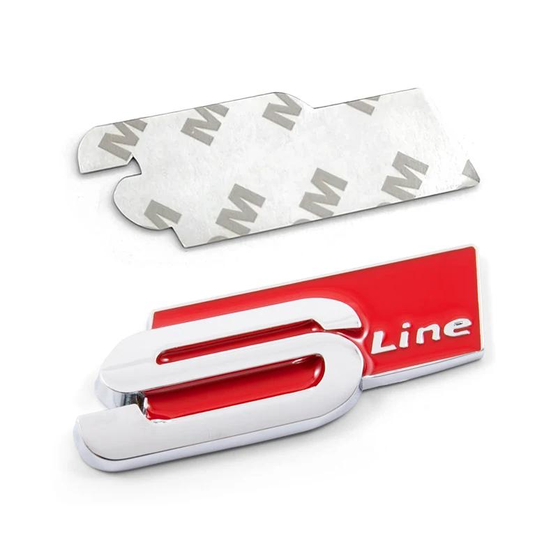 2026 Hot 1Pcs Metal Car S Line Badge Emblems Body 3D Sticker Decals For qaz13 S5 S6 S7 S4 S8 TT TTS A4 B8 A3 B6 A6 C7 C6 B7 Q5 Q7 C5 A5 A7