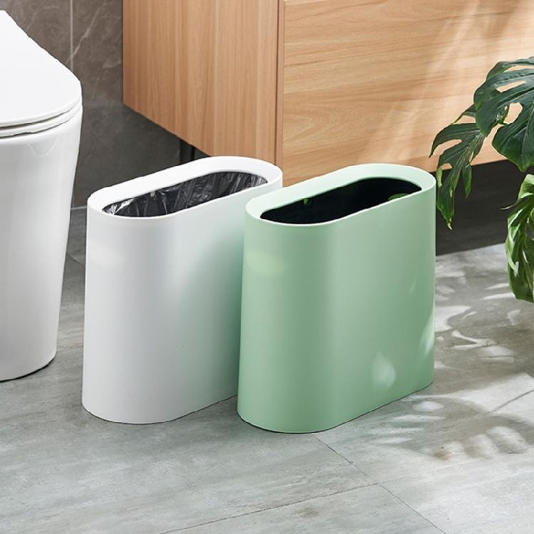 Waste Bin for Slim Spaces Lidless Plastic Build Includes Roll of Trash Bags Color Random Simple To Maintain