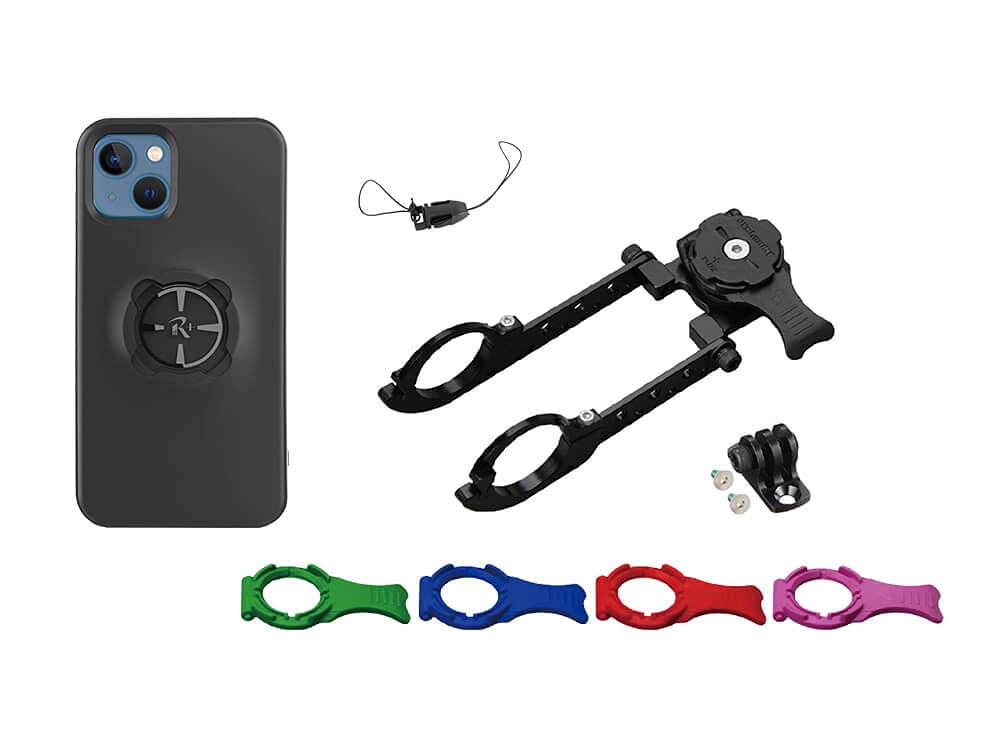 

RecMount Plus Cycle Mount Kit for iPhone 13 [R+Cycle1-iPC13] (Includes R+Narrow1 (31.8mm) narrow mount + dedicated case)