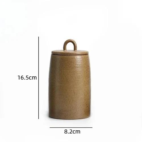 Stoneware Tins Porcelain Sealed Jar Household Large and Small Size Japanese Style Tea Container Tea Box Jar Storage