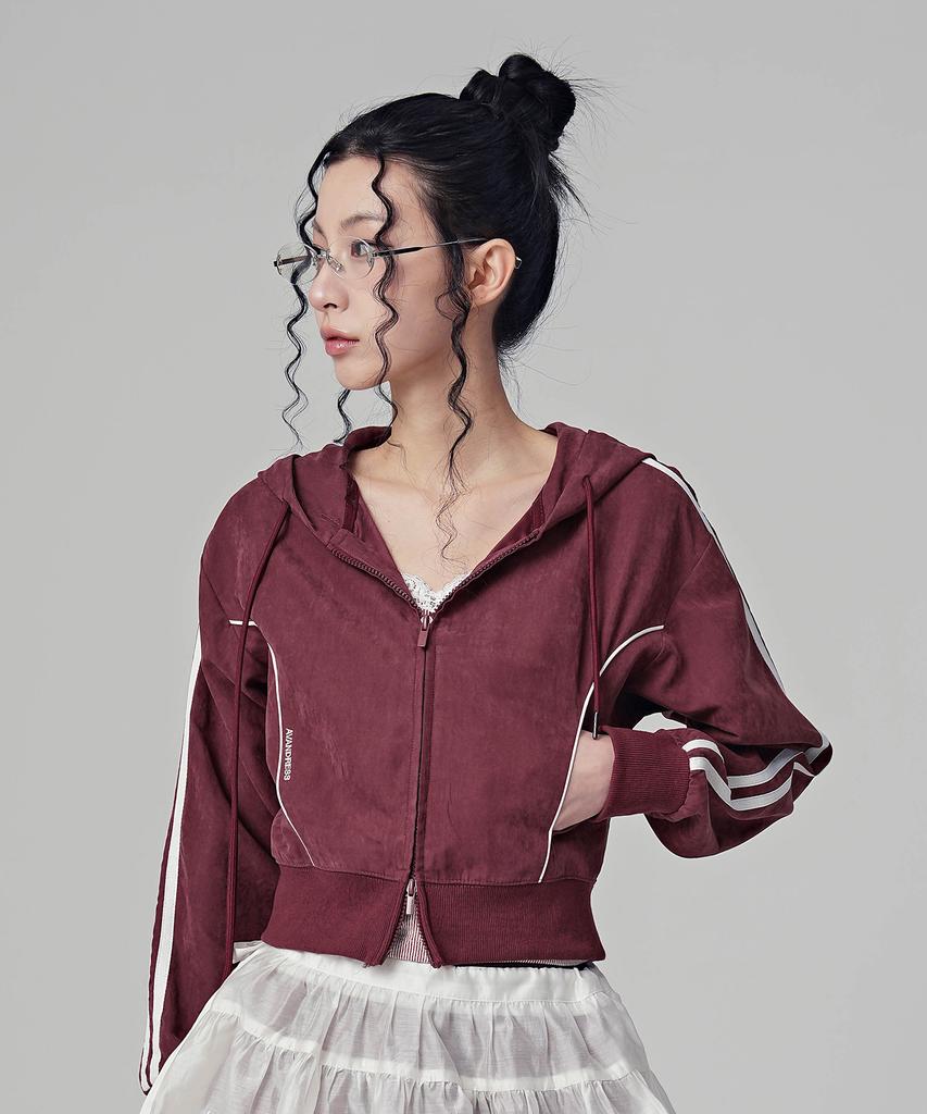 Avandress Bliss Crop Hood Zip-Up_5Colors