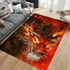 Fiery Dragon Carpet Design Suitable As a Non-slip Mat for the Living Room or Bedroom Sofa