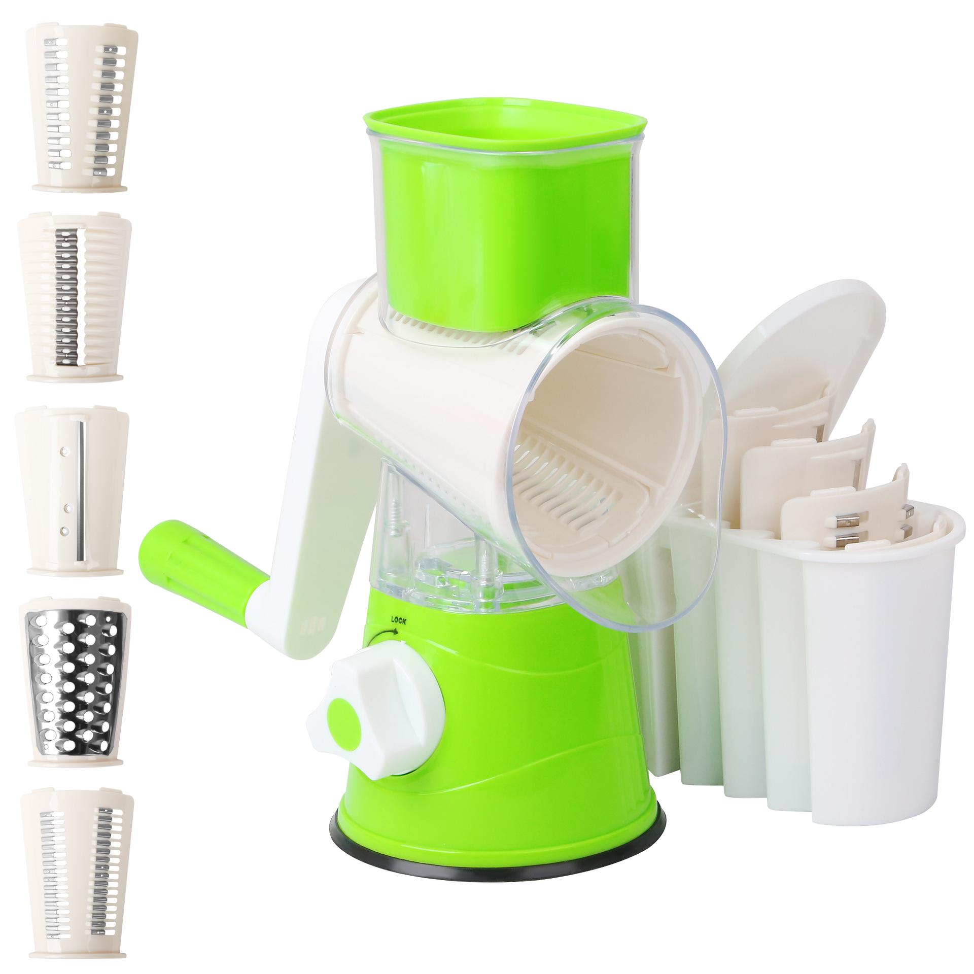 

Multifunctional Vegetable Chopper, Slicer, and Shredder Roller Grater. трава зеленый
