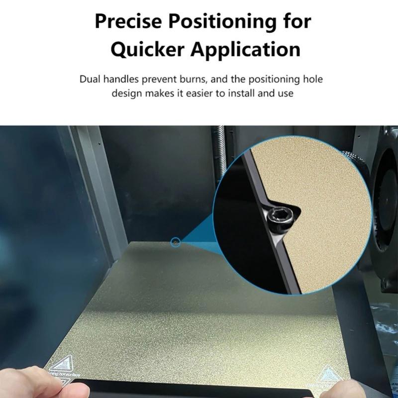 Double Sided Textured PEI Powder Coating Board Spring Steel 235 X 235mm Soft Built Plate For Ender 5 S1 3 Pro