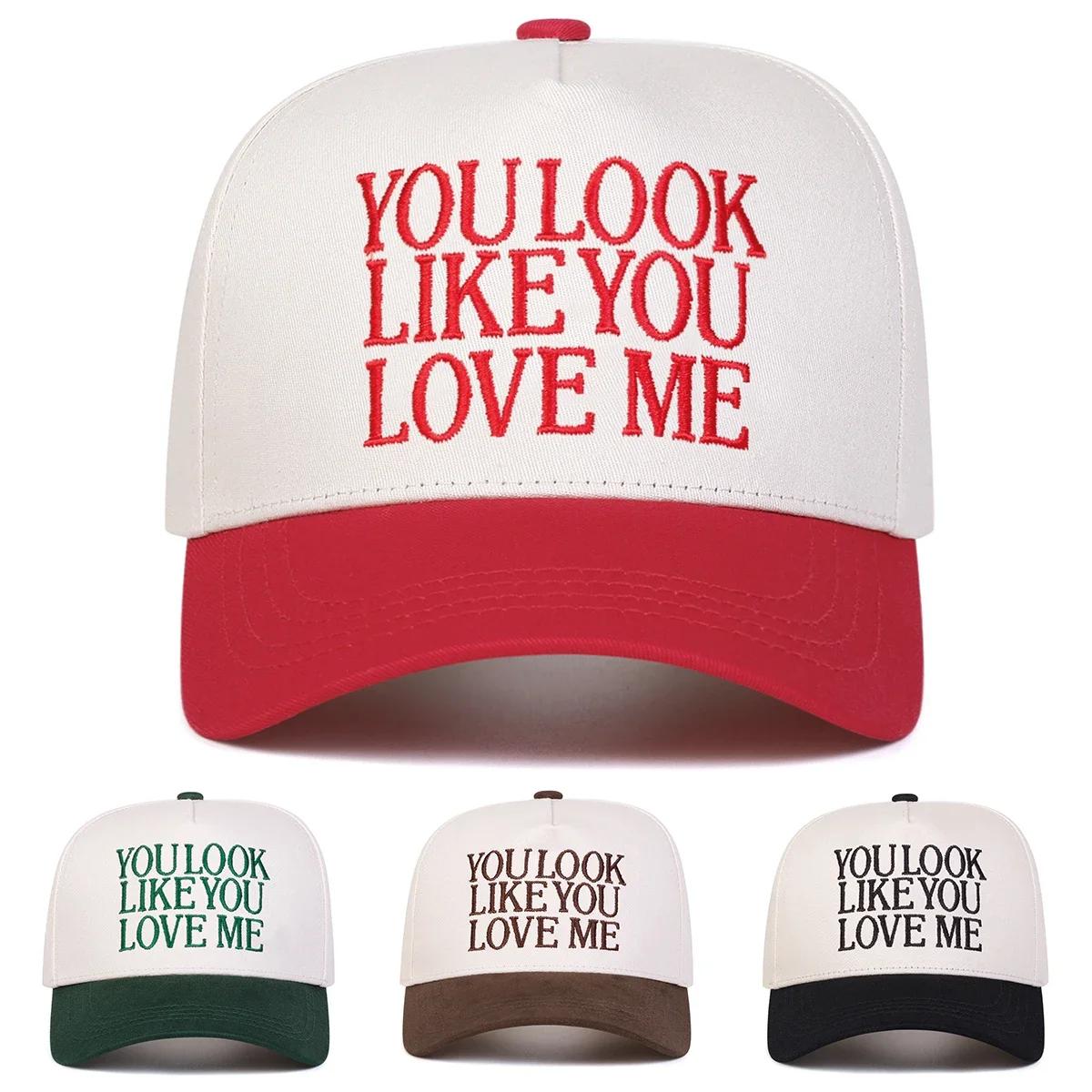 Yiran Bag Women's Unisex Youlook Like You Letter Embroidery Baseball Caps Spring Autumn Outdoor Adjustable Casual Hats Sunscreen Hat Sports Cap