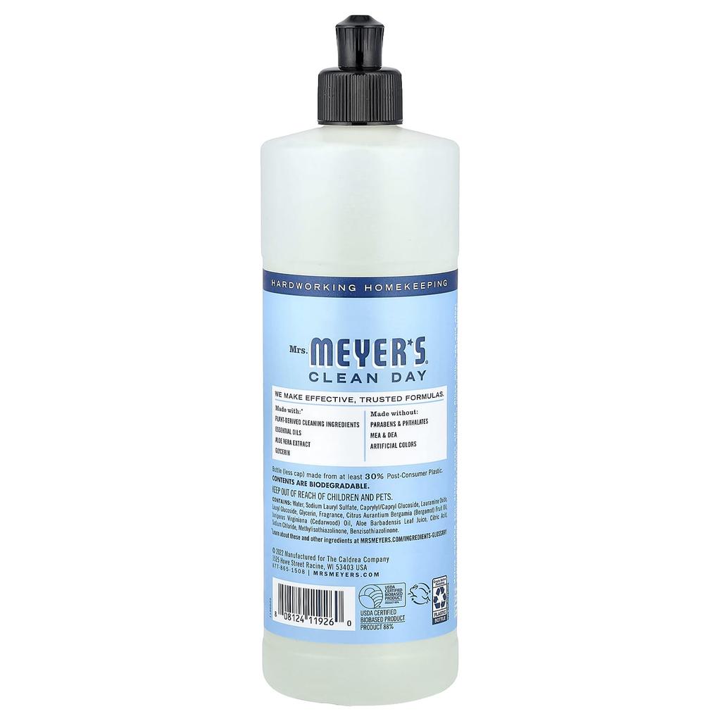 Mrs. Meyers Clean Day, Dish Soap, Rainwater, 473Ml(16Fl Oz)