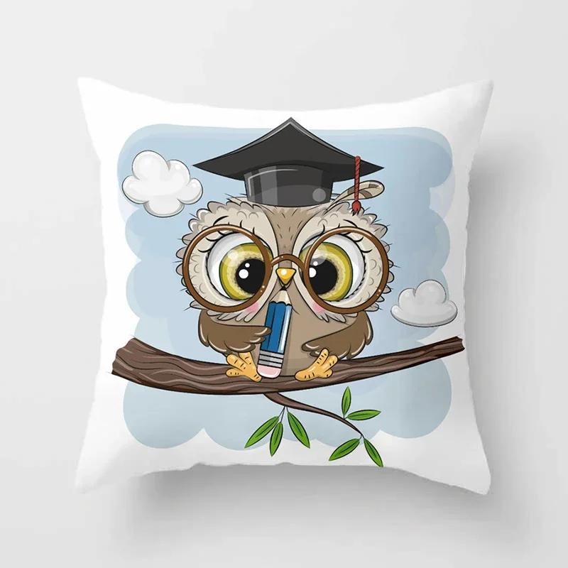 Cute Owl Cushion Covers Comfortable Pillow Cover x Decorative Pillows For Sofa Bed Car Throw Home Decor