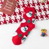 Christmas Socks, Female Autumn and Winter Cartoon Mid-calf Socks, Santa Claus, Reindeer, Snowman, Cute Big Red Socks
