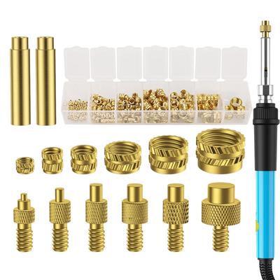 Threaded Inserts Soldering Tips Set M2/M3/M4/M5/M6/M8 Threaded Inserts Heat-Resistant Heater Adapter With Welding Parts