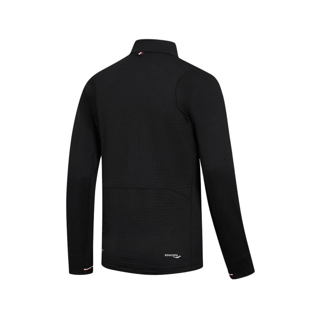 Saucony Comfortable Minimalist Stand Collar Pullover Long Sleeve Knit Top Unisex tops SR2269HZ01T-BK001