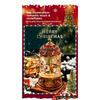 Retro Christmas Carousel Santa Claus Tree Music Box with Crystal Ball Snow Children's Birthday Gift Wooden Music Box