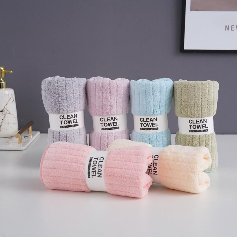 Coral Fleece Face Towel For Home Use Thick Absorbent Soft Adults Gift Collection