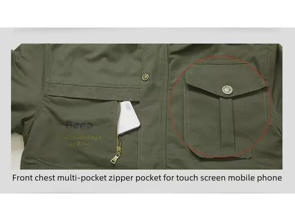 Men's Hooded Camouflage Velvet-Lined Cotton Jacket