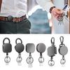 Multi-functional Metal Pull Reel Carabiner Retractable Anti Lost Badge Reel Clip Burglar Chain Organizer Badge Display