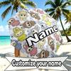 Custom Name Personalized Labubu Print Umbrella, Auto Open Close, 8‑Rib Sturdy Frame, Commute Camping Hiking Use, Birthday Gift