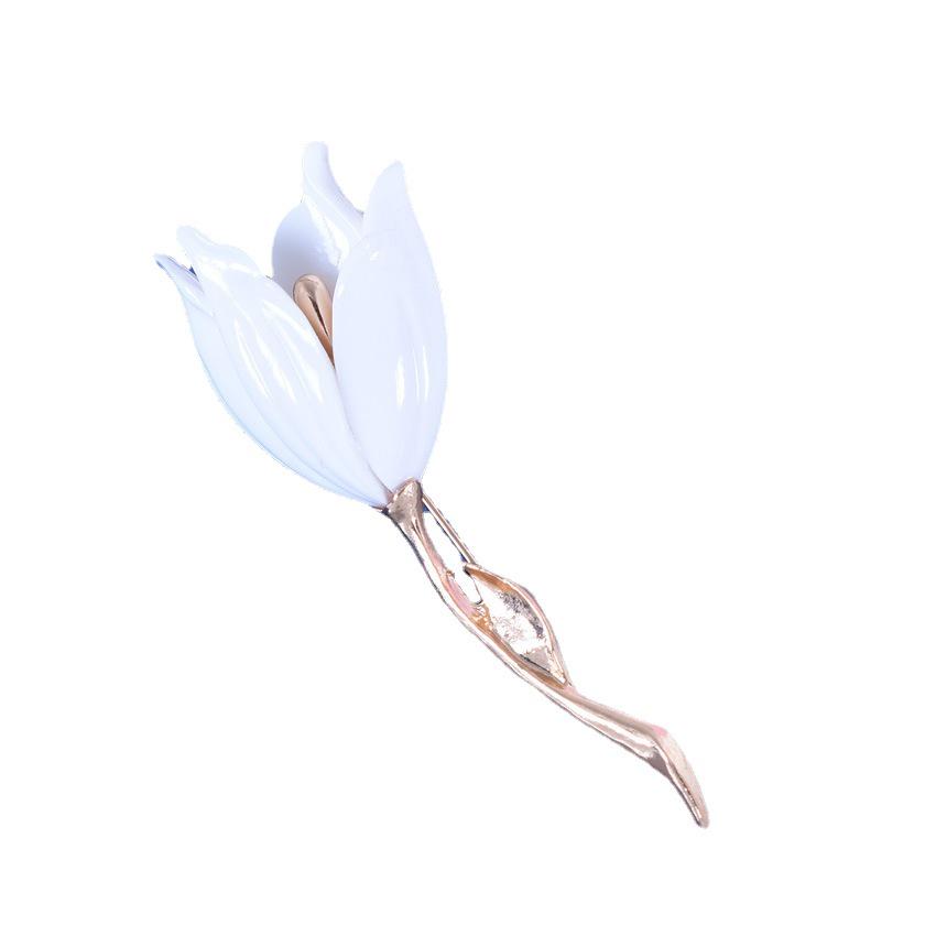 Tulip & Magnolia Retro Style Brooch Ornament - European & American Fashion