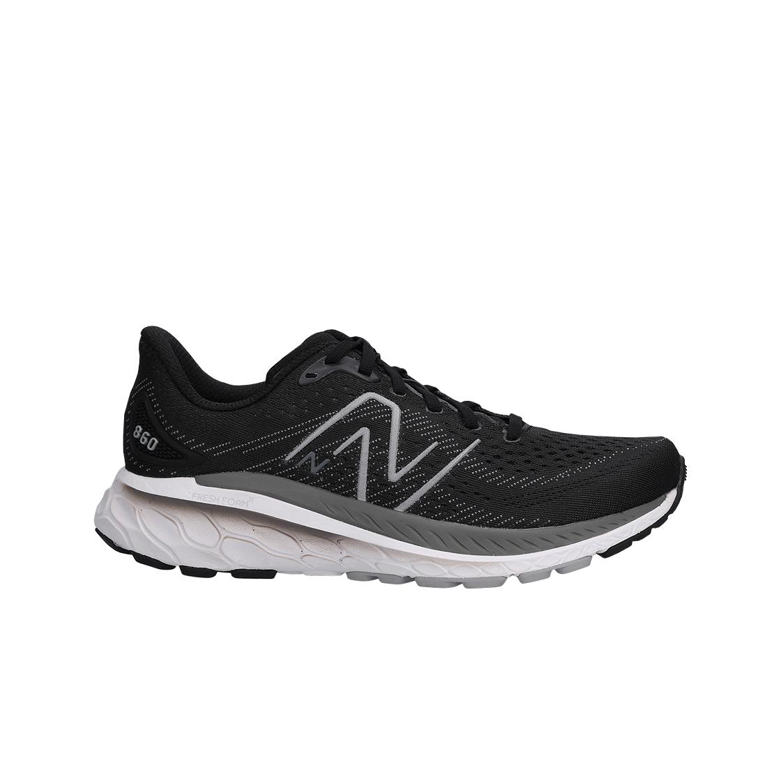 

(в) New Balance Fresh Foam X 860v13 Черный Белый - D Широкий 230