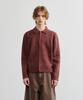 Knouun Nep Yarn Collar Cardigan (Wine)