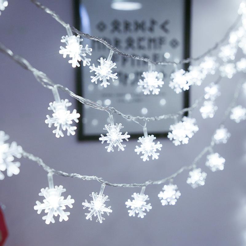 20ft 4040 LED lights,Indoor LED Star Snowflake Christmas Lights Fairy String EID Decorations for Home Holiday Lighting Ornaments