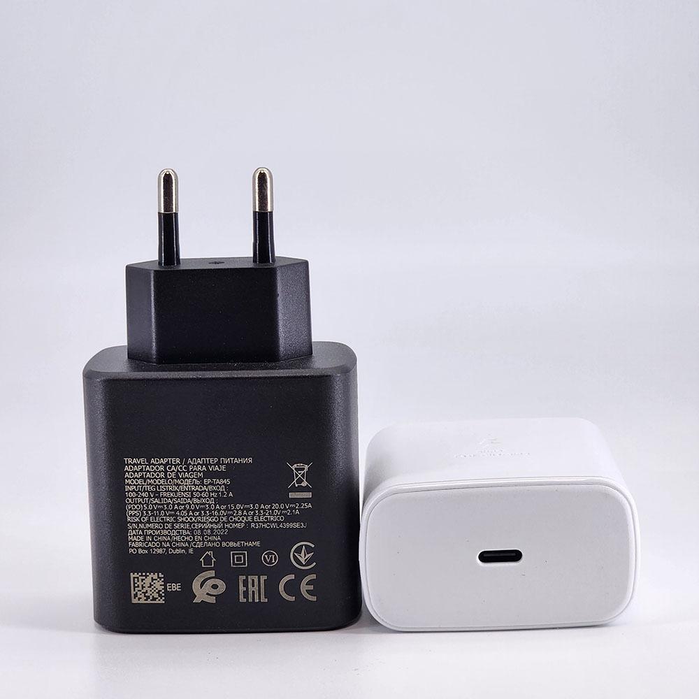 

Подходит для Samsung S20 Samsung PD Быстрая зарядка 45 Вт Американский стандарт зарядного устройства Type-C Сертификация безопасности Зарядная головка 45W European standard