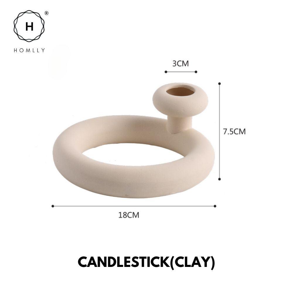 Homlly Plutto Minimalist Boho Geometric Nordic Ceramic Decor Pampas Flower Vase