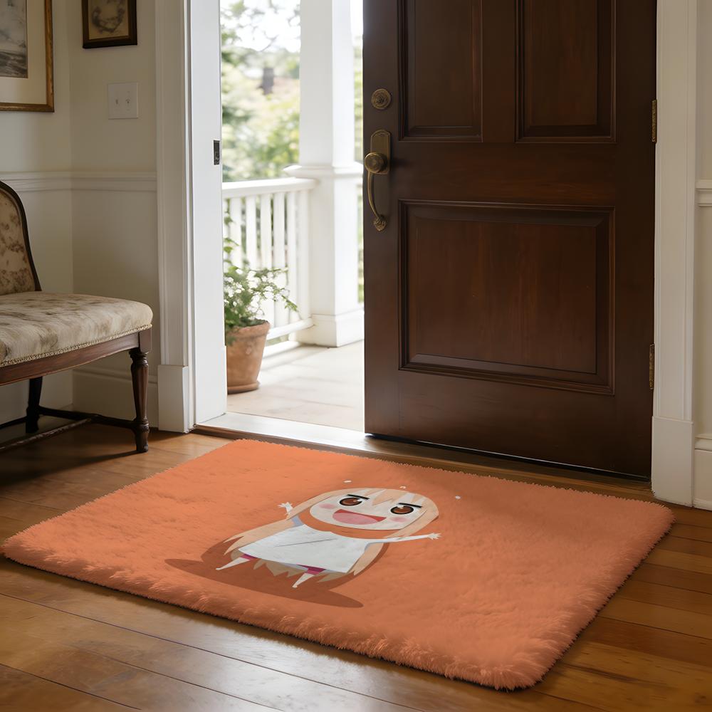 UUmaru Doma Anime Floor Mat Soft Flannel Absorbent Mat Non-Slip Rug Home Bedroom Bathroom