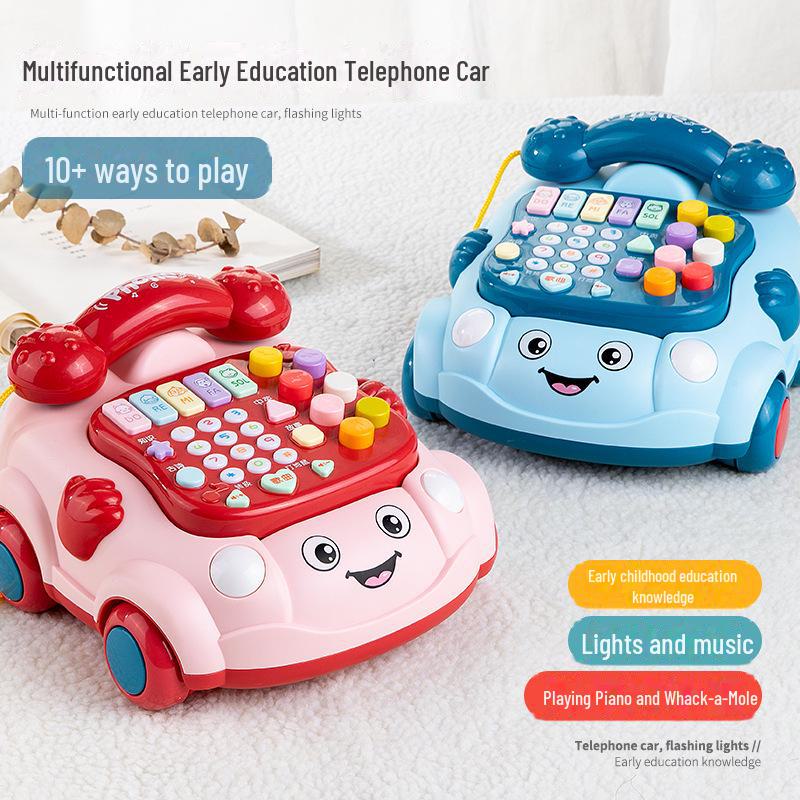 Giocattolo educativo retrò per telefono musicale per bambini da 0 a 3 anni
