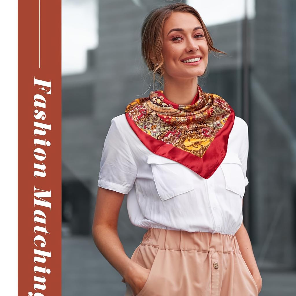 Wiosna Jesień Zima Kwadratowy Szalik Jedwabny Szalik Damski Wszechstronny Szalik Dekoracyjny Cienki Szalik Bawełniany Szalik