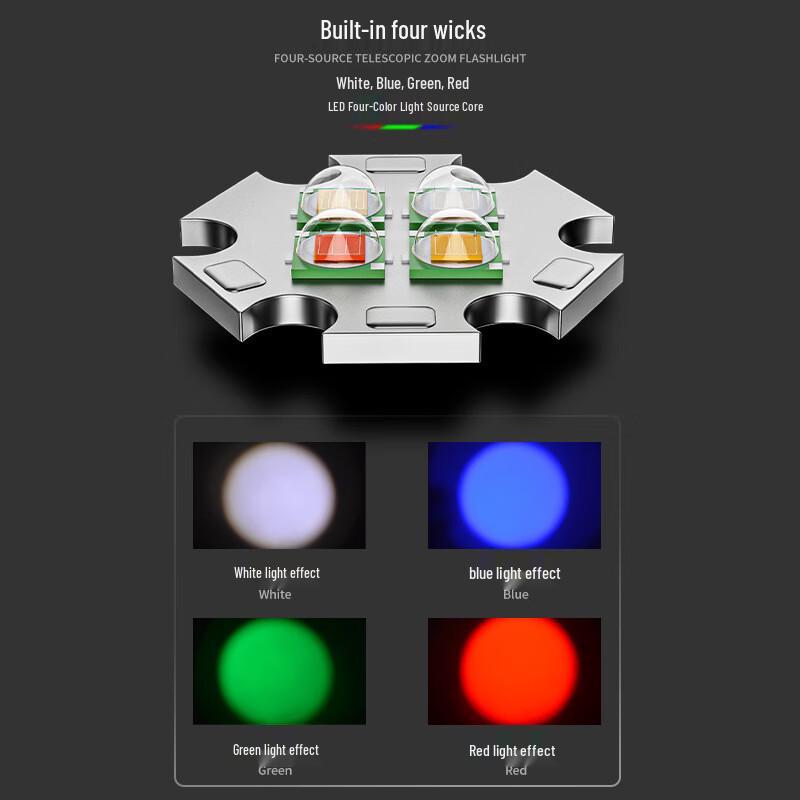 Jujingyang RGB LED Fill Light Flashlight