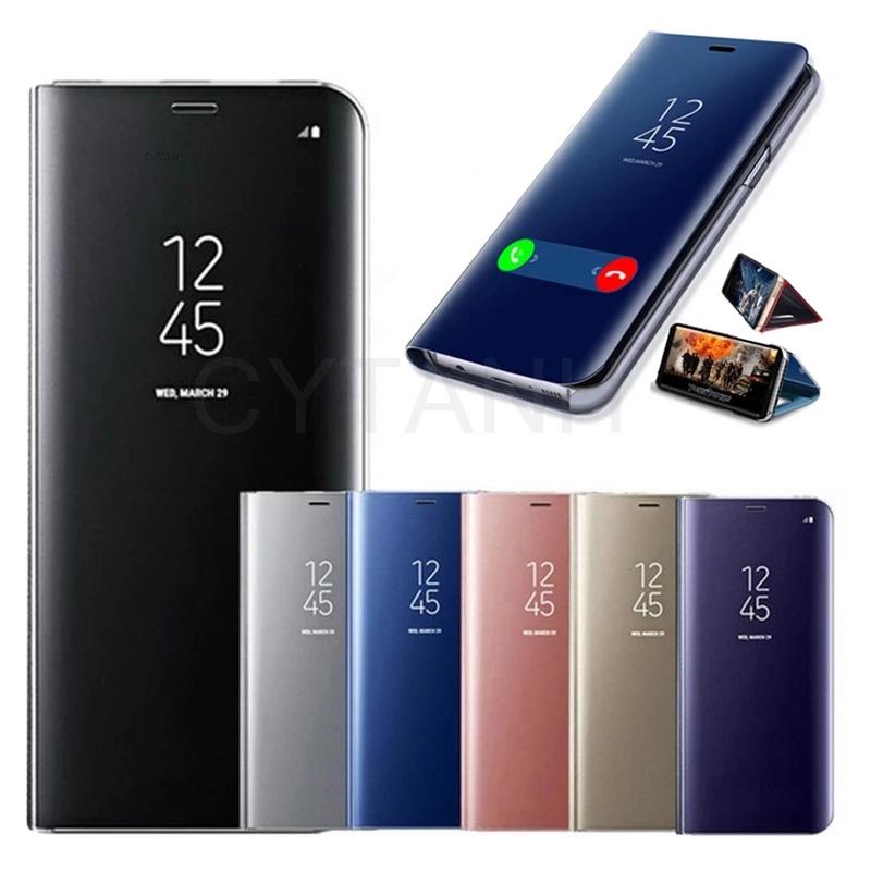 

Роскошный зеркальный умный кожаный откидной чехол для Sony Xperia XZ5/LG K42/iPhone 13/Samsung Galaxy A52/A72/A82/A22/A32/A02S/A30S/A50S, защитный чехол Fundas