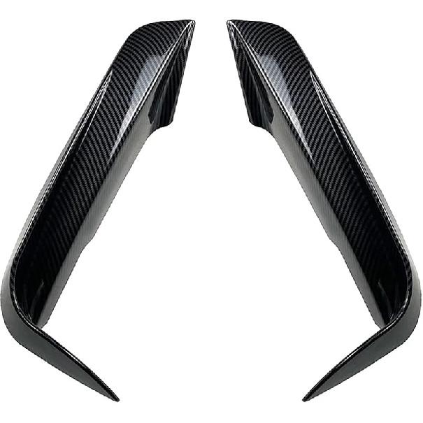 1 Pair Car Front Bumper Fangs Trim Air Vent Lid Cover Decoration Compatible For BMW 3-Series F30 F31 2012 2013 2014 2015 2016 2017 2018(Glossy Black)