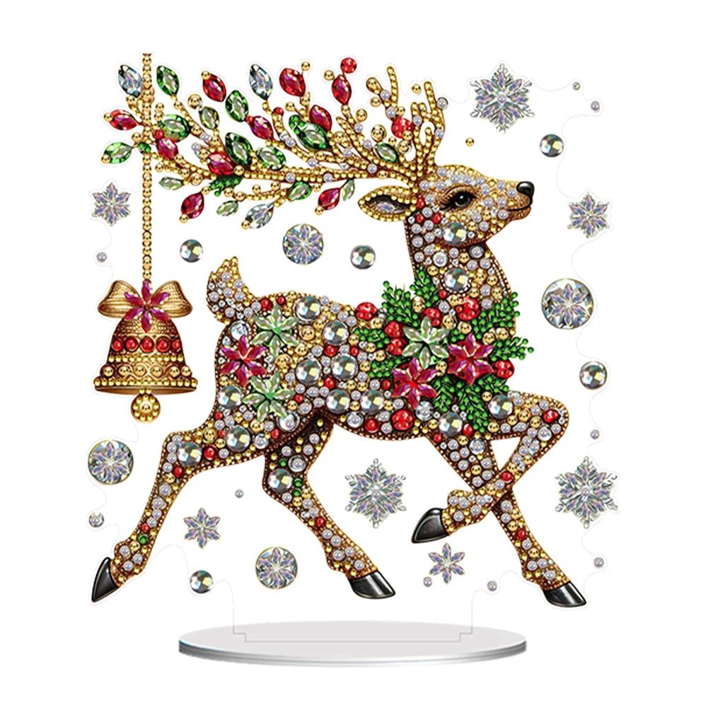 Acrylic Special Shaped Cute Animal Diamond Painting Tabletop Ornaments Kit Diamond Painting Desktop Decorations for Office Decor