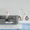 Abstract Art Swan Statue Decorative Porcelain Figurine Collection Resin Sculpture Souvenir Animal