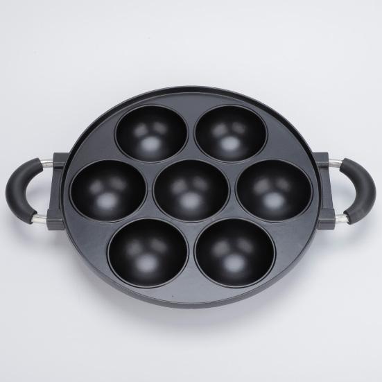 7/12/19-Hole Baking Pan Round Mold for Cake Pop Takoyaki & Egg Pancake Aluminum Takoyaki Pan Easy Release Quick Cleaning Versatile Kitchen Baking Tool