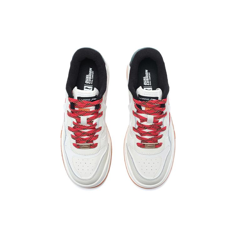 New LiNing Future C1 Anti Slip Wear Resistant Low Top Skateboard Shoes Women's White Red Green