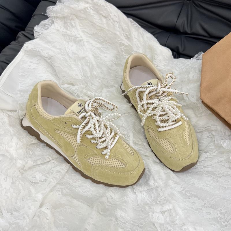 

Women s new retro women s shoes casual sneakers versatile sneakers 40 жовтий