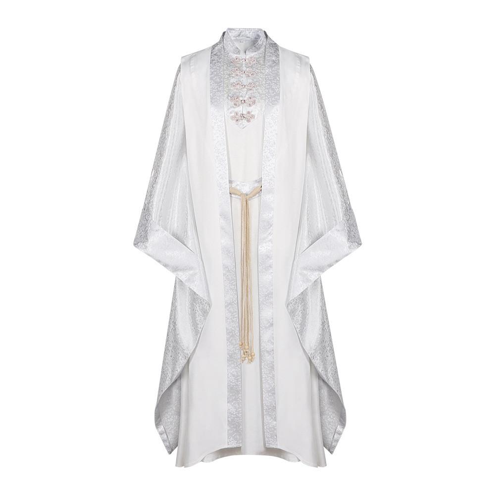 The Lord Of The Rings Saruman Cosplay Costume With Polyester Fabric For Halloween And Anime Role Play