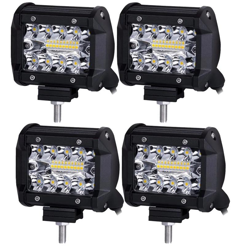 24V LED Work Light Bar Car High Brightness LED Spotlights 60W 20Led Work Lamps For Pickup Truck Van Jeep SUV 4x4