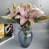 Room Nordic Style Multicolor Wedding 3D Printing Bouquets Artificial Flower Faux Lilies Fake Plant