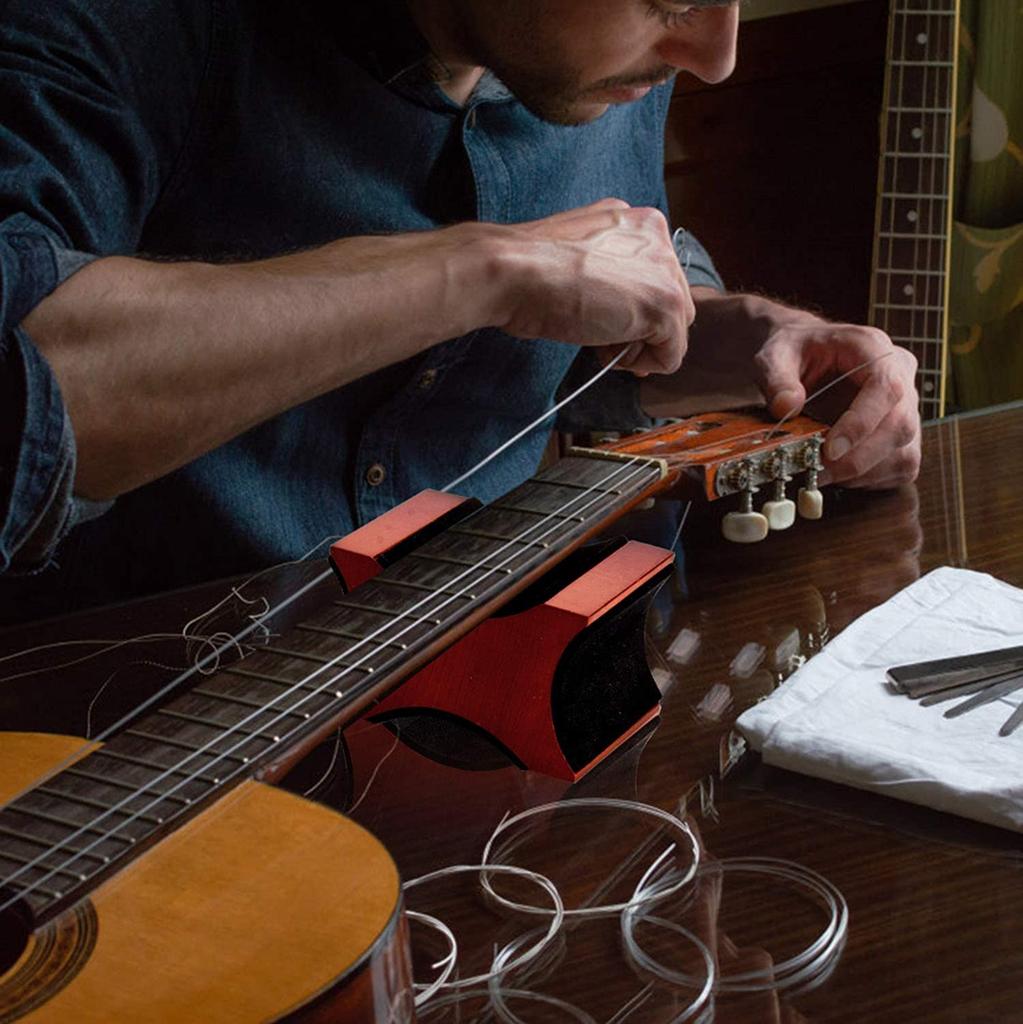 Hölzliches Gitarrenhals-Stützkissen, Halterung für Gitarrenbauer, Erleichtert das Saitenwechseln und verschiedene Wartungsarbeiten