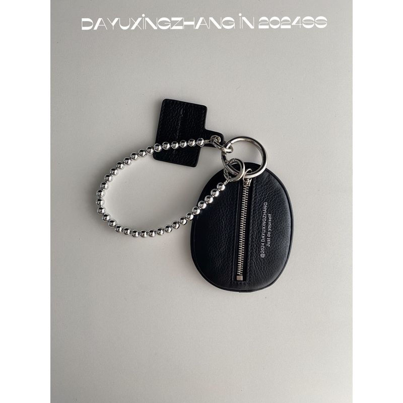 

2025 Black Handbag Litchi Pattern Same Key Case Fashion One Accessory Pendant Bag Decoration Bag Black