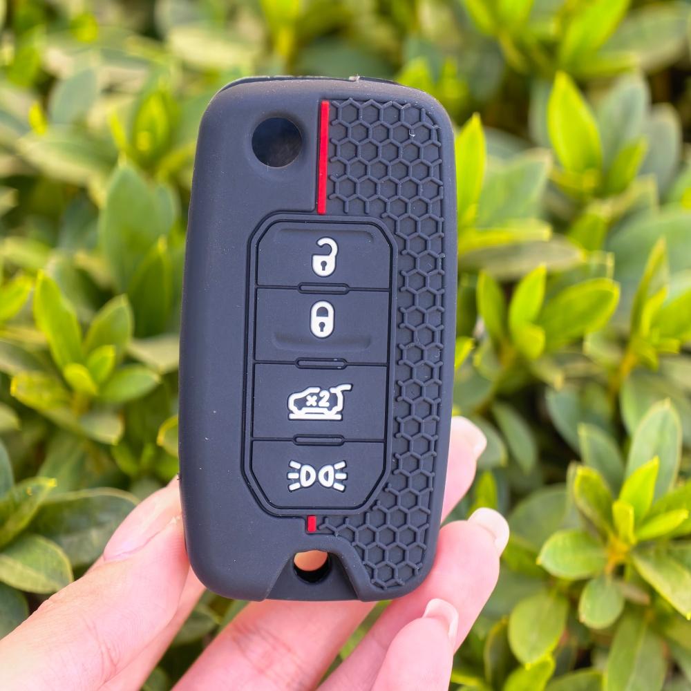 BKP1 Silicone Car Remote Key Case Fob for Jeep Cherokee Compass S Renegade Grand Commander for Dodge Journey Challenger Jcuv Charger