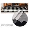 Bathroom Floor Mat Quick Absorbent Quick-Drying Anti-Slip Colorblock Plaid Printing Manual Braided