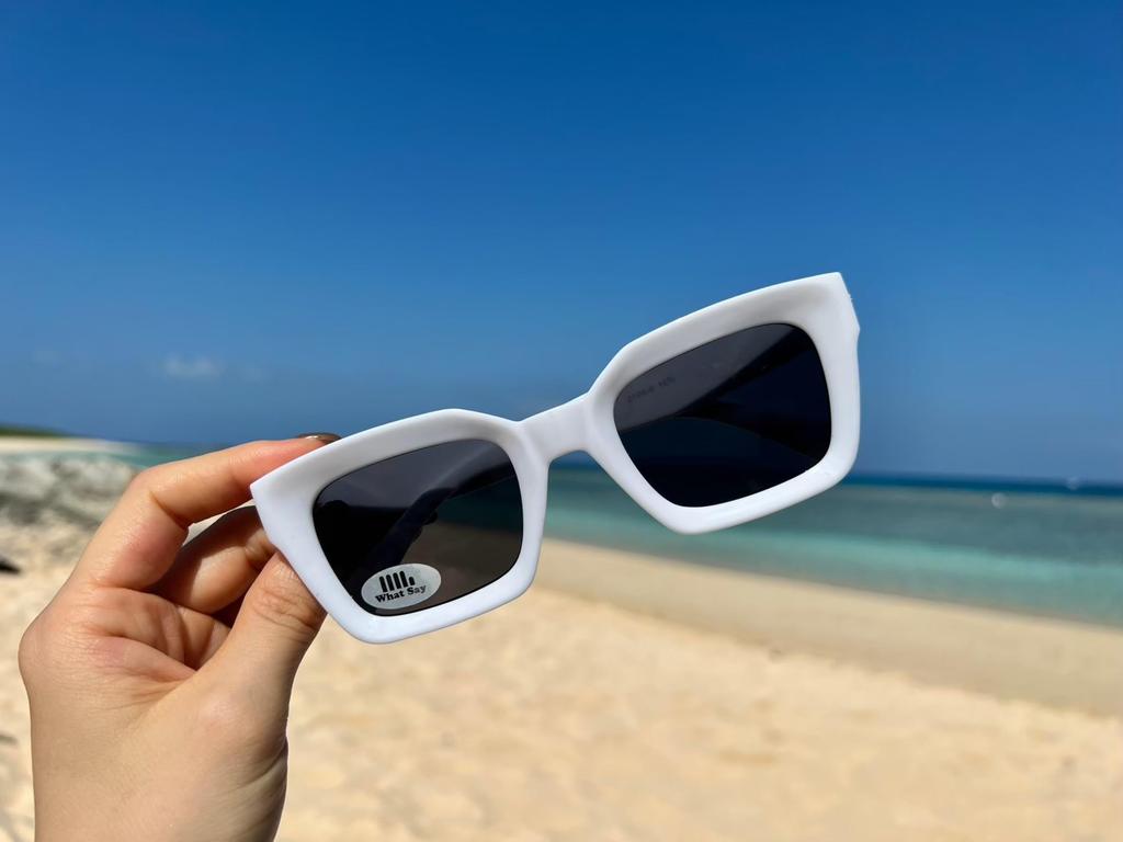 Classic Television Cut Frame Sunglasses with Colored or Clear UV400 for Men and No Accessories Included [What Say] Lenses, Protection, Women,